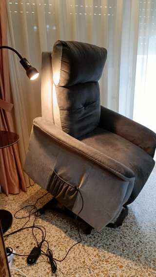 Sillón relax motorizado gris