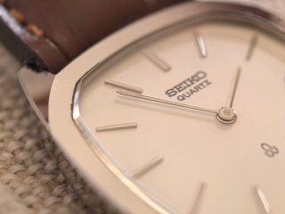 Seiko Dolce Tank 6020 5250 Silver Hard Alloy 1980