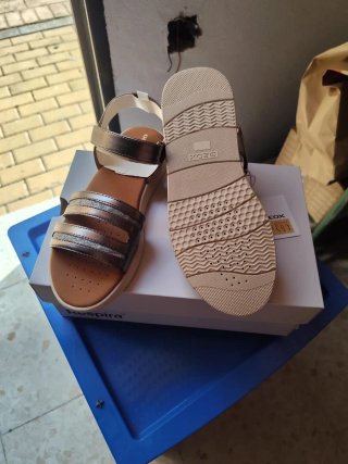 Sandalias Geox Plata Talla 38