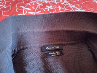 Polo Massimo Dutti punto morado Talla L (40)
