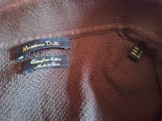 Polo Massimo Dutti punto morado Talla L (40)