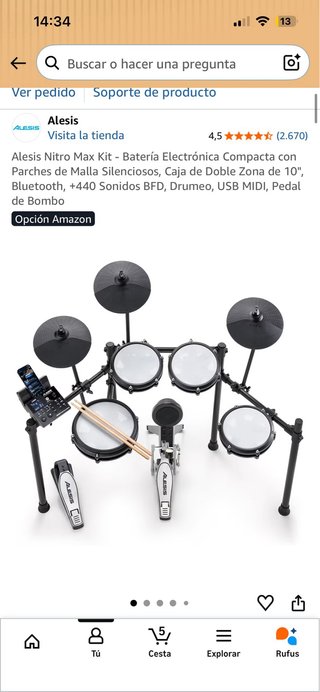Batería Electrónica Alesis Nitro Max