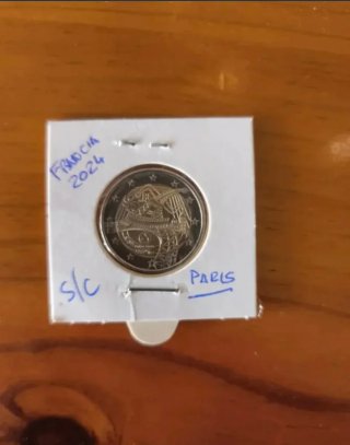 Moneda 2 euros Francia París 2024 Sin Circular
