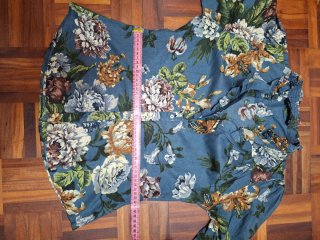 Camisa Zara floral azul T.S