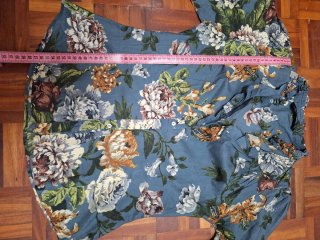 Camisa Zara floral azul T.S