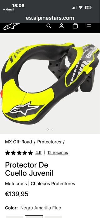 Collarín Alpinestars Junior XL