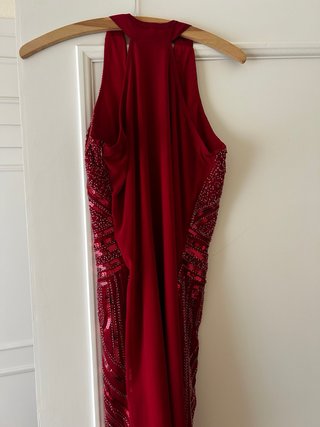 Vestido de fiesta lentejuelas rojo
