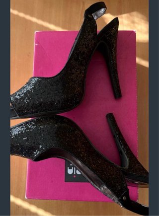 Sandalias Mara Mare Negras Brillantes