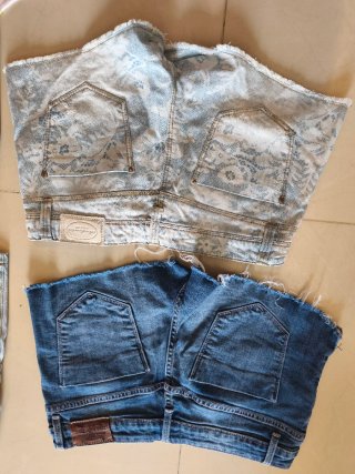 Lote 3 prendas: Falda y 2 Shorts Vaqueros