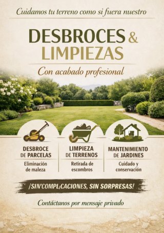 Desbroces y limpiezas con acabado profesional