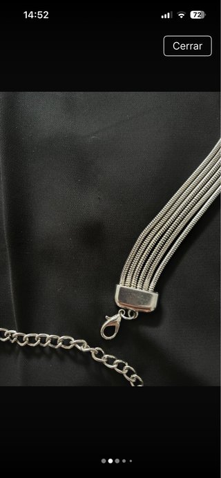 Collar largo con abalorios dorados y Cinturón