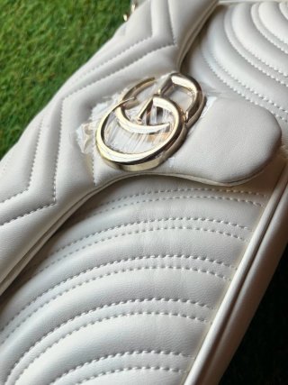 Bolso Gucci Marmont Blanco Matelassé Pequeño