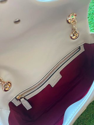 Bolso Gucci Marmont Blanco Matelassé Pequeño