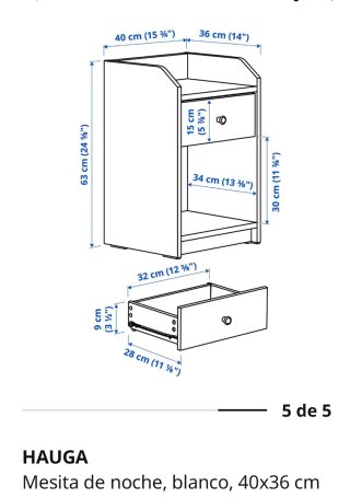 Mesilla Hauga Ikea, como nueva
