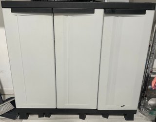Conjunto Armarios Multiusos Plástico Negro/Gris