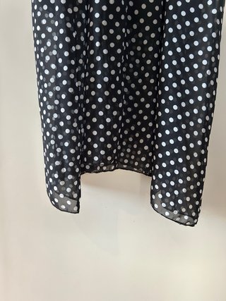 Vestido largo lunares negro y blanco