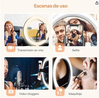 Anillo de Luz LED con Trípode y Soporte Móvil