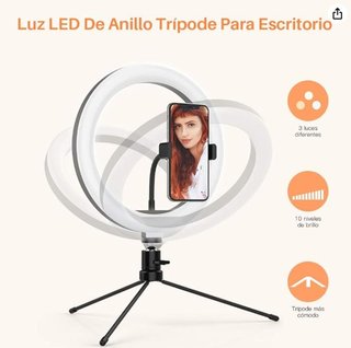 Anillo de Luz LED con Trípode y Soporte Móvil