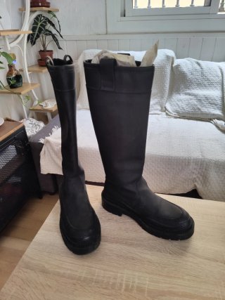 Botas Mango Talla 40 Negras