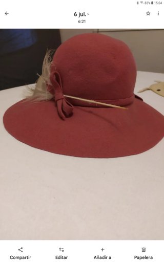 Sombreros de invierno,uno granate y otro rosa palo