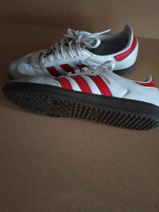 Zapatillas Adidas Samba Blancas y Rojas