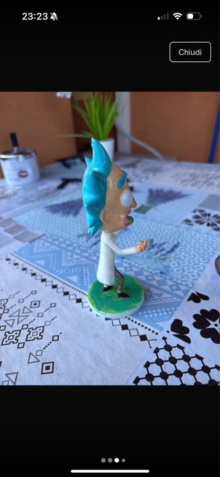 Statua fatta a mano Rick and Morty