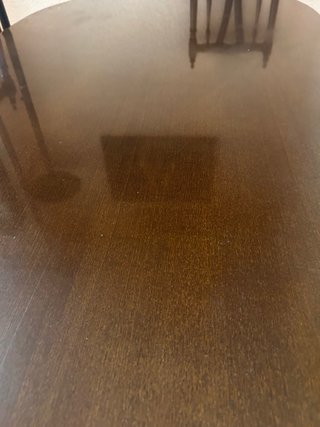 Conjunto mesa y 6 sillas vintage madera