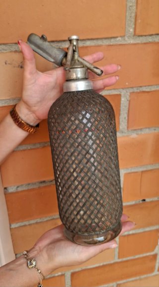 Antiguo sifón de malla - XL - 35 cm - 1920/50C.