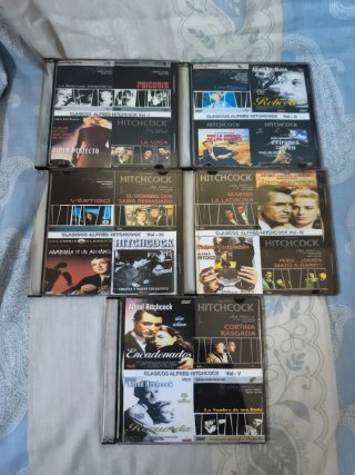 Lote 5 DVDs Clásicos Alfred Hitchcock
