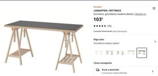 Escritorio IKEA LAGKAPTEN/MITTBACK