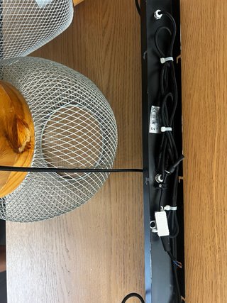 Lámpara techo de 3 luces Brilliant madera y metal