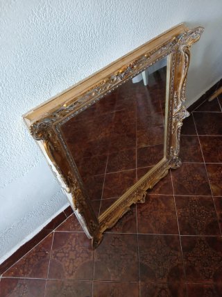 Espejo Barroco Dorado Ornamental