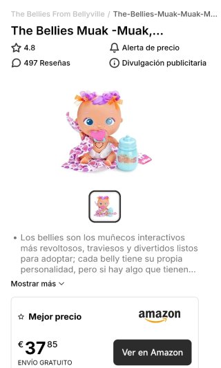 Muñeco baby bellies muack muack Famosa