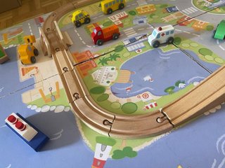 Juego tren madera niños