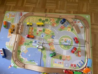 Juego tren madera niños