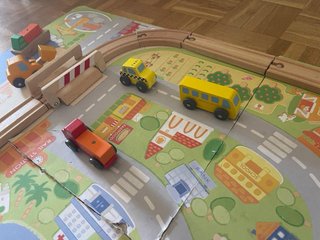 Juego tren madera niños