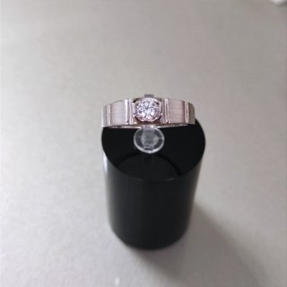 Anillo Plata 925 Hombre Piedra Blanca