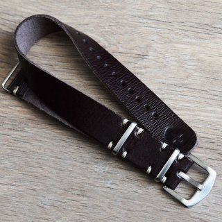 Correa de reloj NATO piel hecha a mano 18-24mm