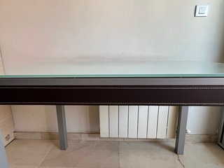 Mesa de cocina cristal y metal