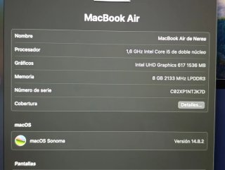 MacBook Air 8,1 Plata