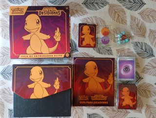 Pokémon Llamas Obsidianas Caja Entrenador Élite