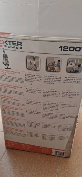 Aspiradora industrial 1200w solo se uso una ves