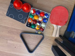 Mesa multijuegos: billar, ping pong y hockey