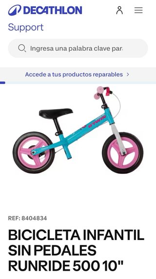 Bicicleta infantil de equilibrio con freno