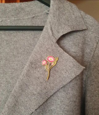 Broche “Prímula rosa"