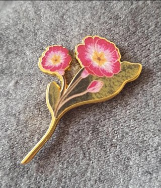 Broche “Prímula rosa"