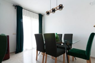 Mesa comedor cristal y 6 sillas