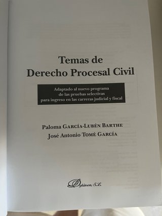 Temas de derecho procesal civil, opositores.