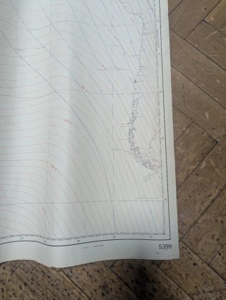 Carta náutica Pacífico Índico 1970 mapa navegación