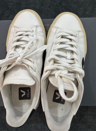 Veja Campo Leather Blanc/Black Mujer Talla 36